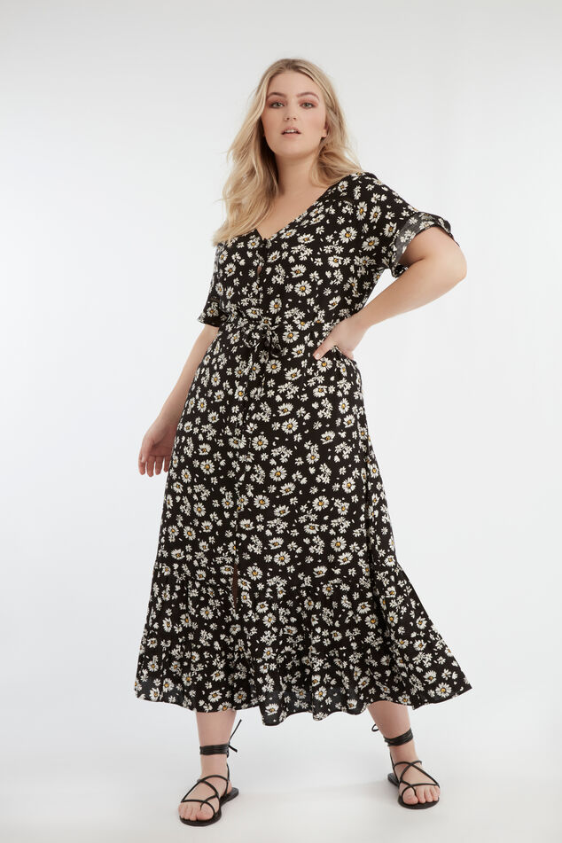 Vestido maxi de flores image number 0
