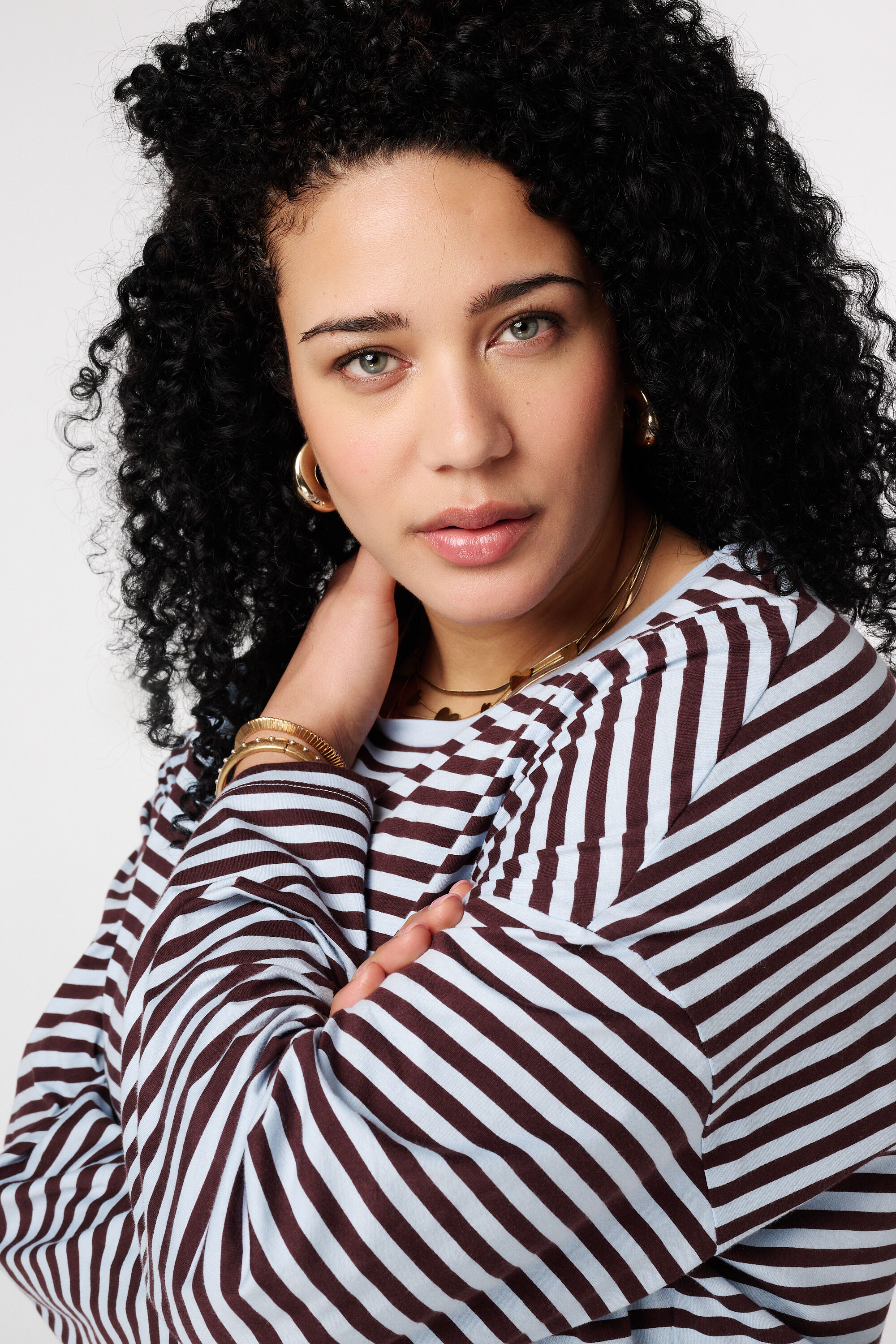 Top de manga larga a rayas image number 4