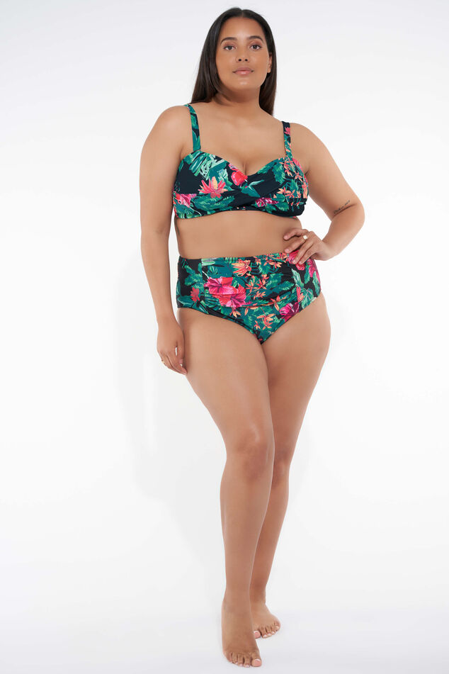 Braguita de bikini de talle alto con estampado image number 5