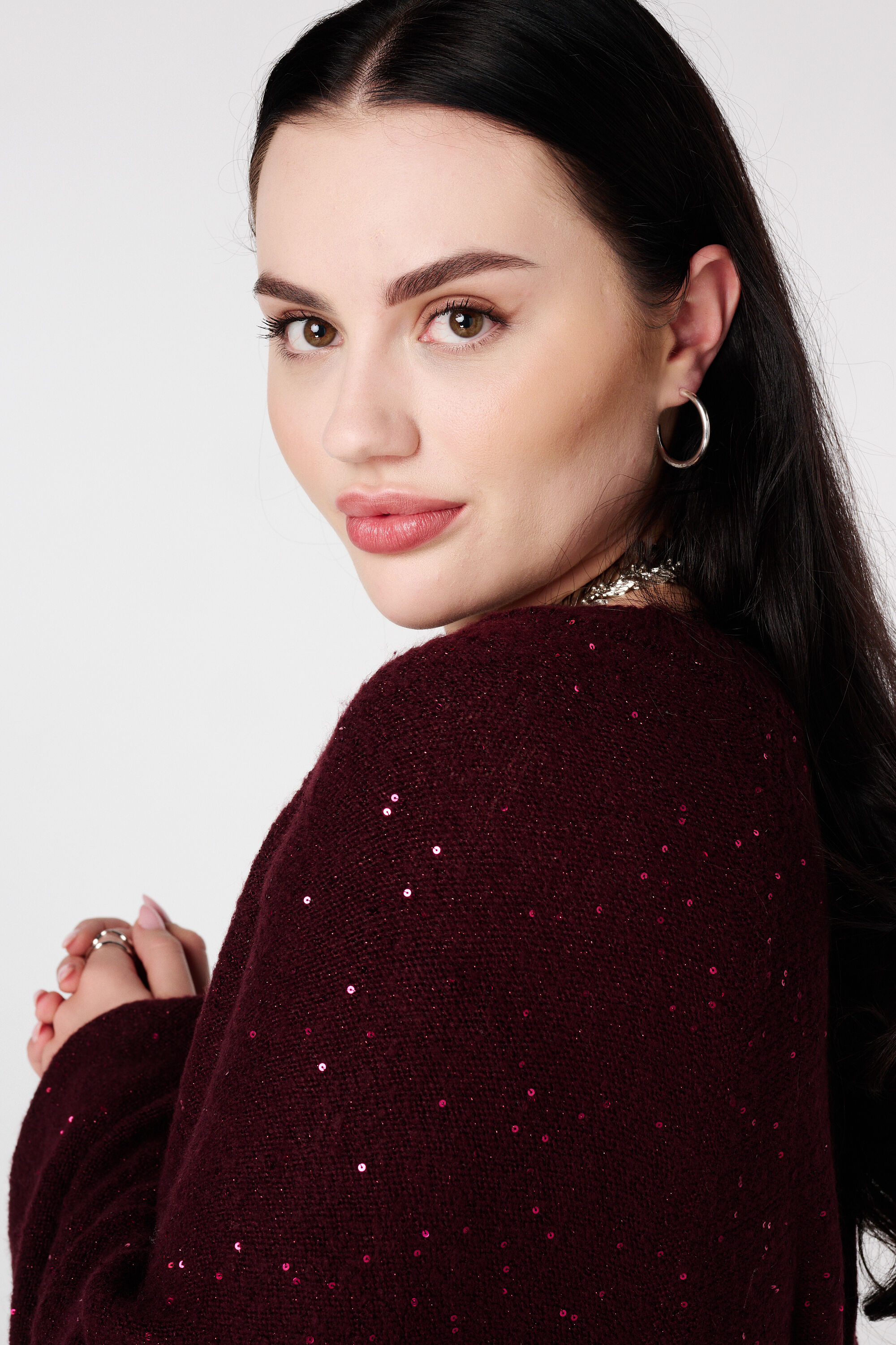 T&uacute;nica de punto con brillo y lentejuelas image number 4