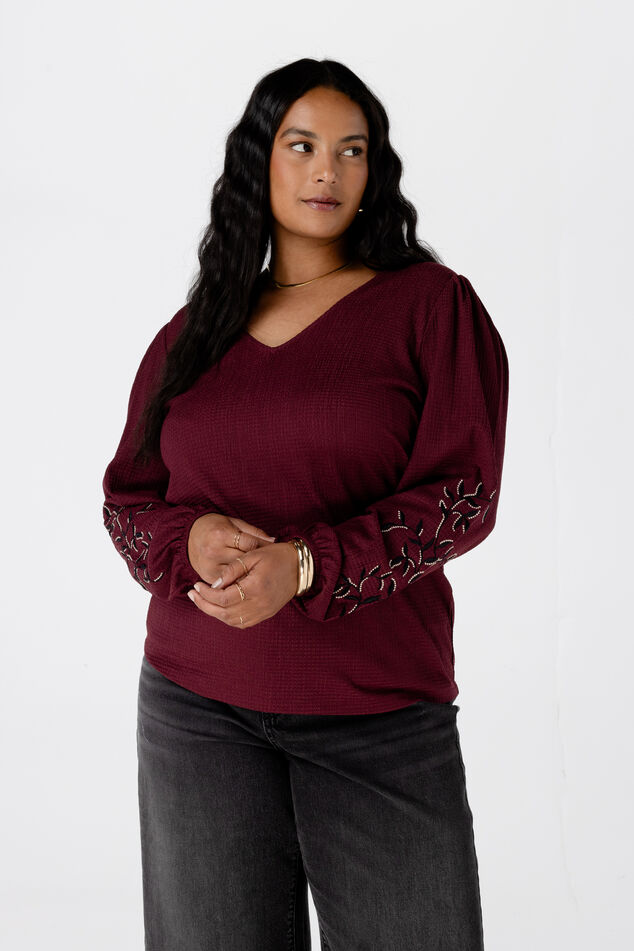 Top con bordado image number 0