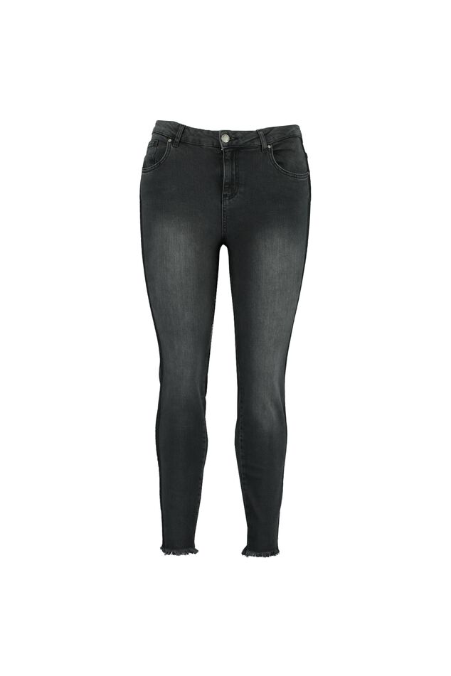 Vaqueros skinny recortados image number 1