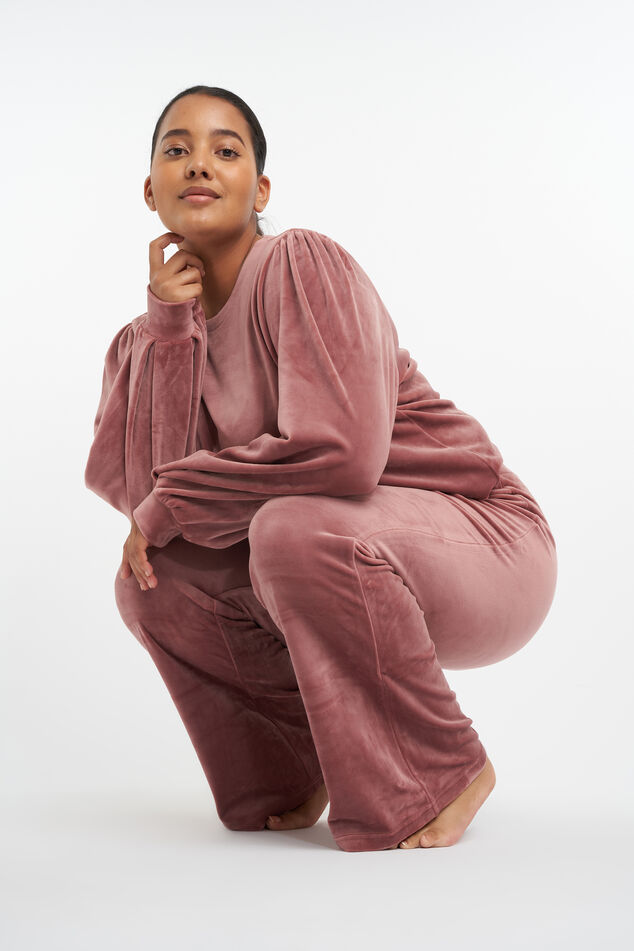 Legging acampanado de terciopelo image number 6