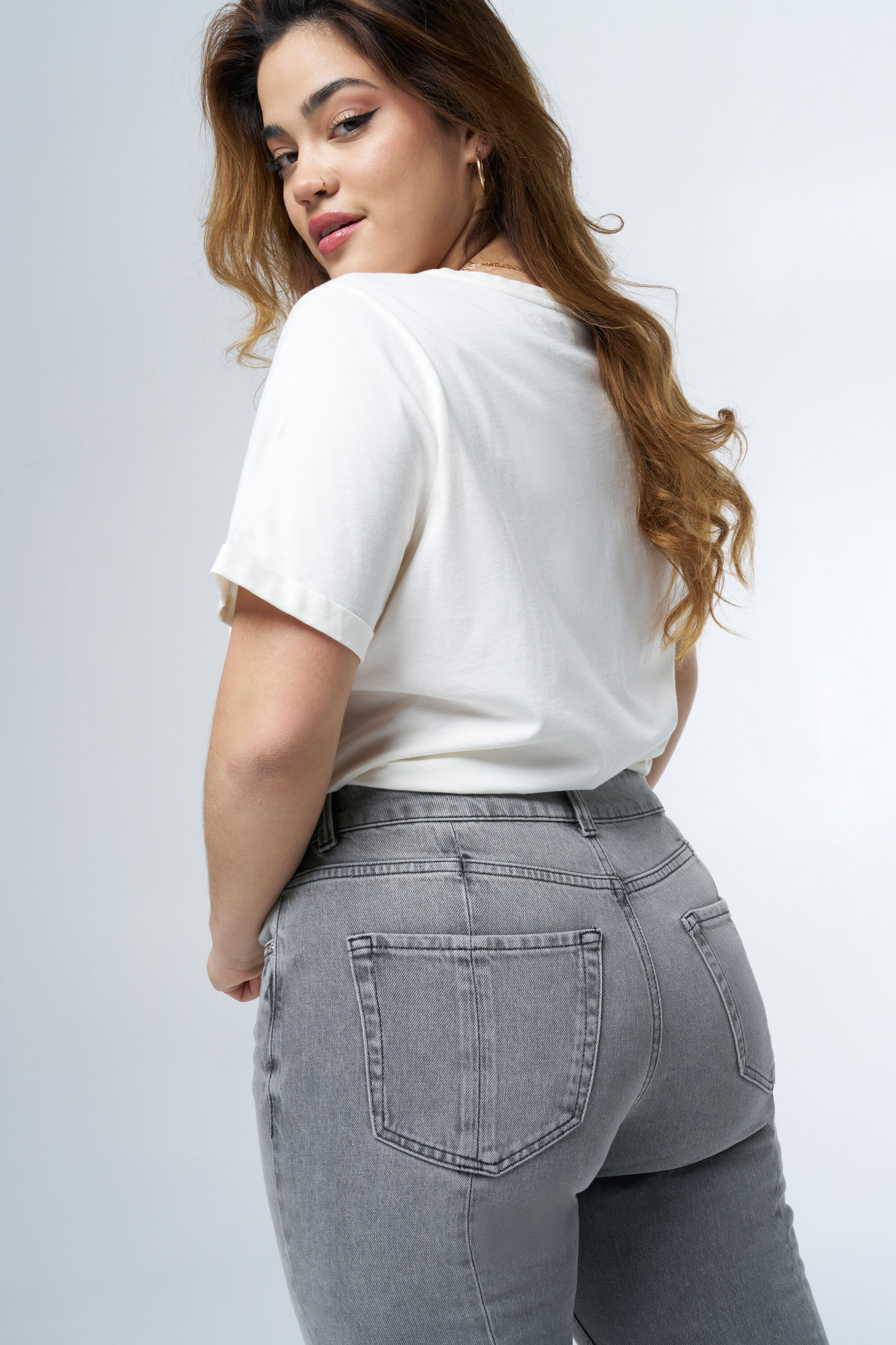 Vaqueros rectos bicolor image number 4