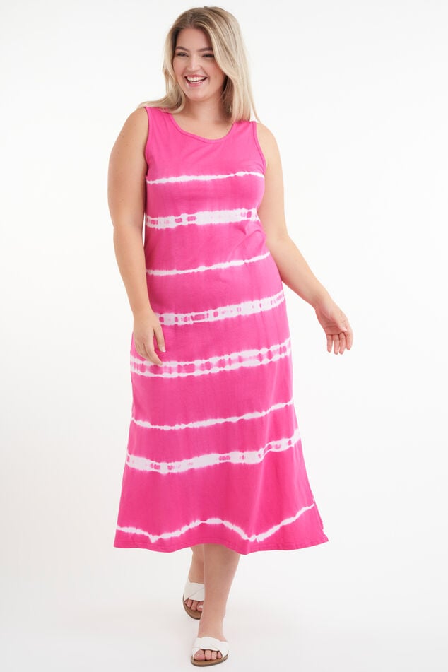 Vestido con estampado tie-dye image number 0