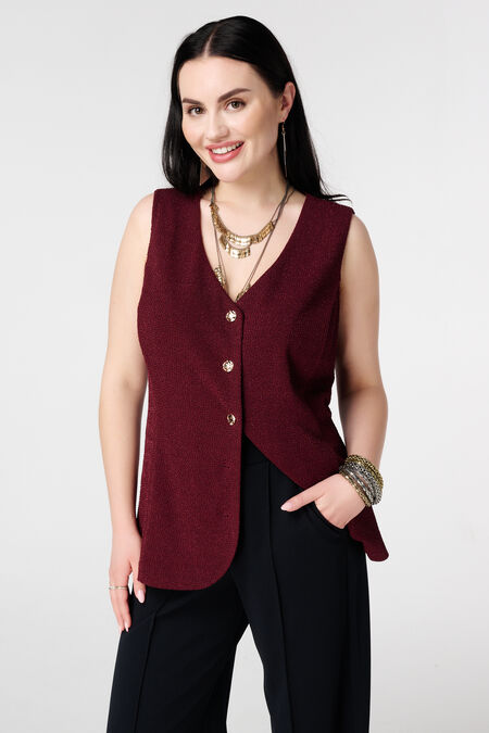 Chaleco con botones y lurex Chaleco con botones y lurex