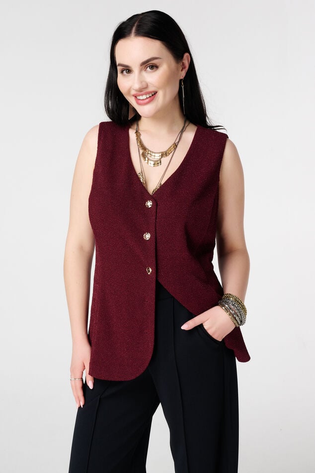 Chaleco con botones y lurex image number 0