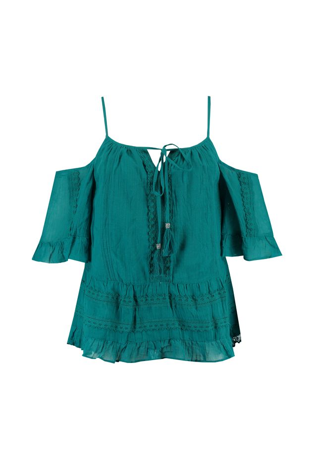 Blusa con hombros descubiertos image number 1