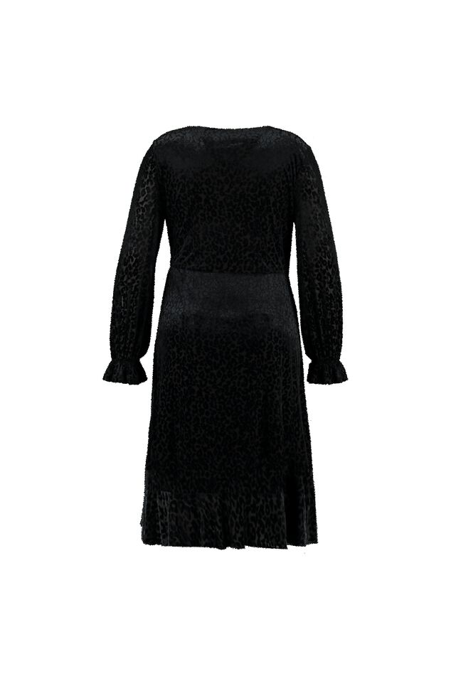 Vestido cruzado con estampado de leopardo image number 3