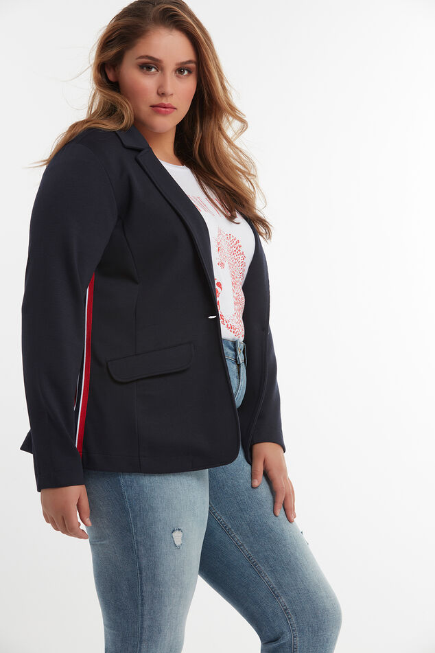 Blazer con detalle de rayas image number 0