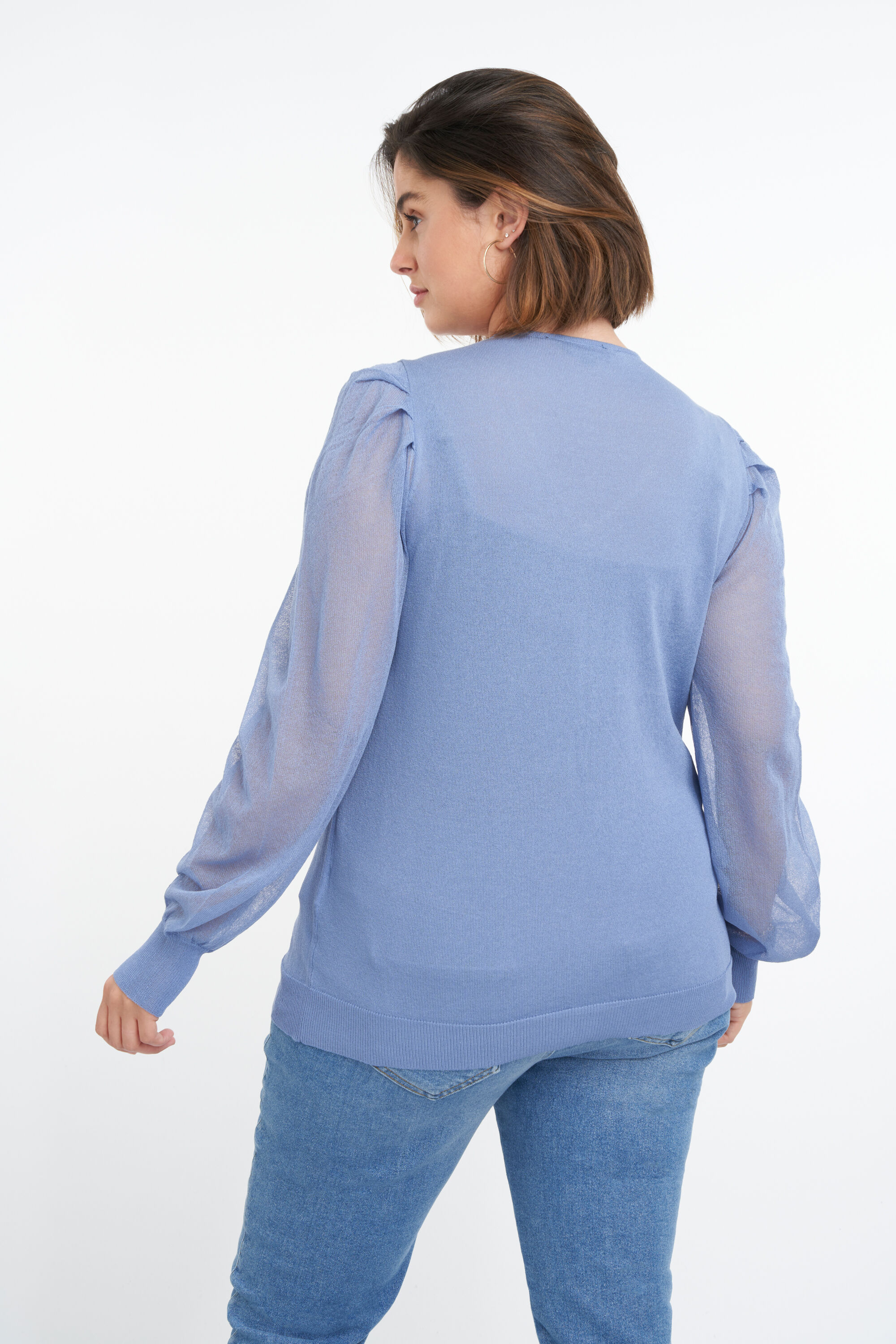 Su&eacute;ter con manga transparente  image number 3