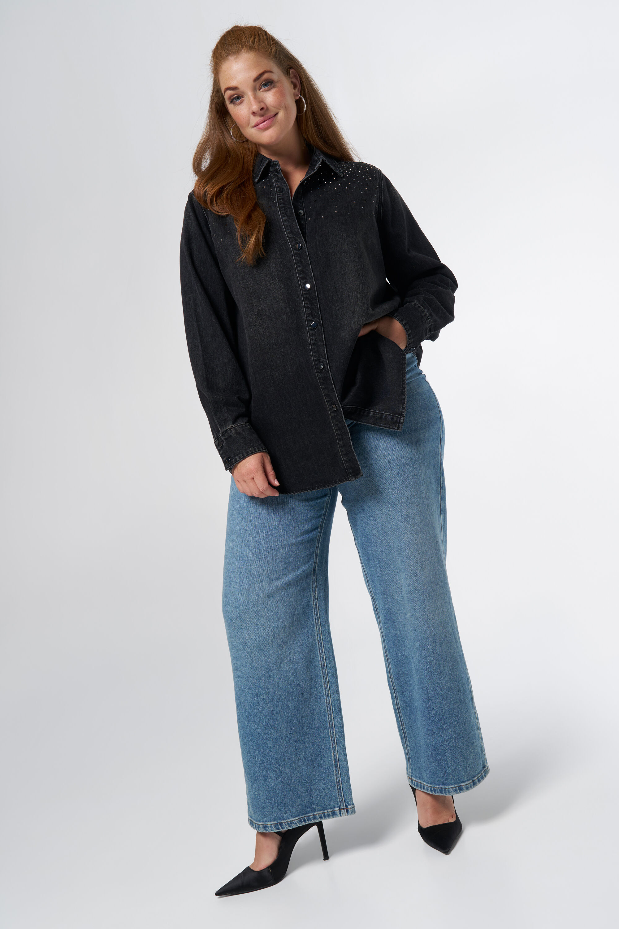 Blusa denim  image number 5