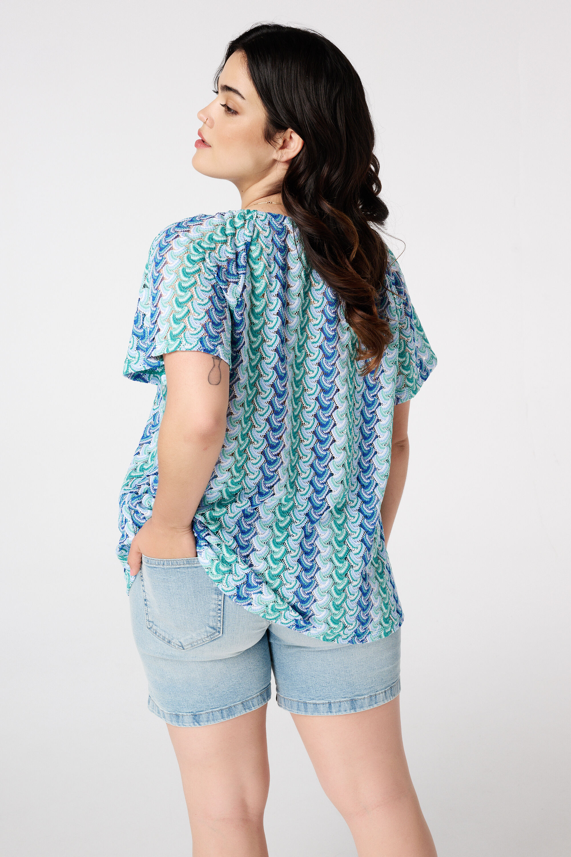 Top con textura de punto image number 3