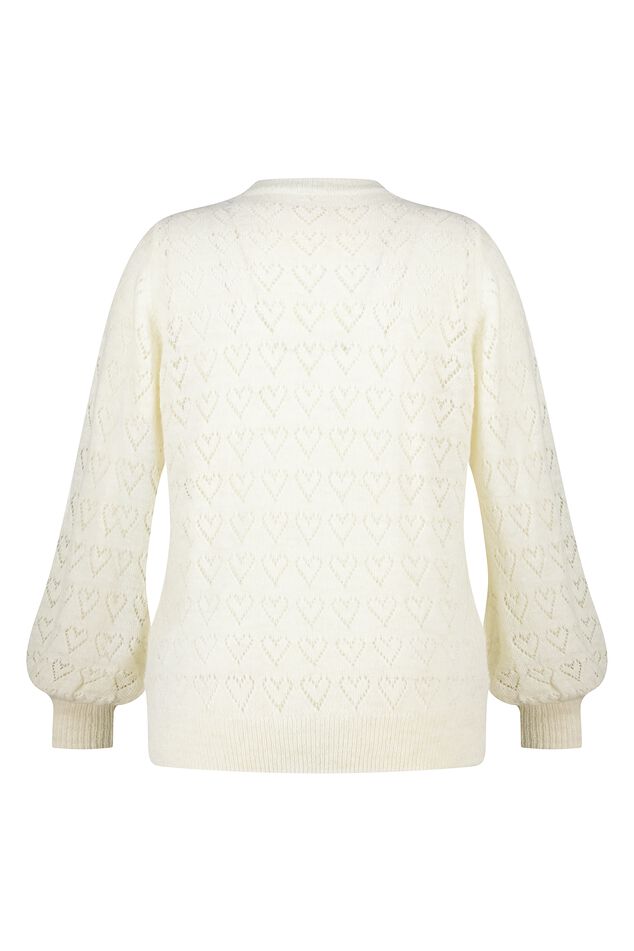 Jersey calado con patrón de corazones image number 2