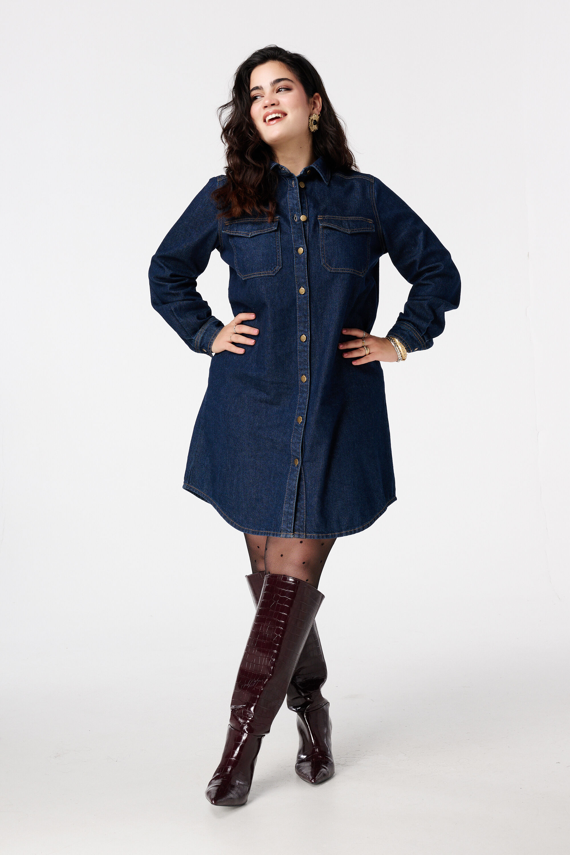 Vestido vaquero con botones