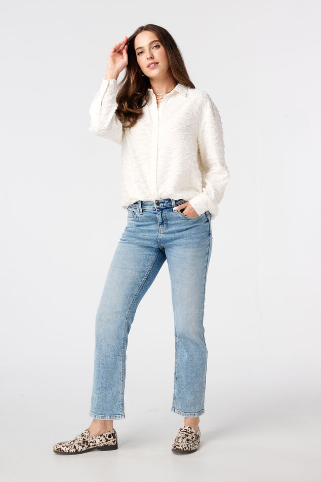 Blusa oversize de tejido estructurado image number 5