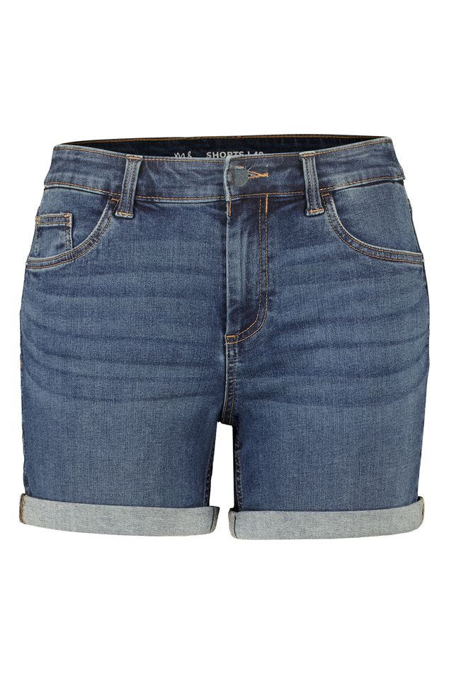 Shorts denim con tejido elástico image number 1