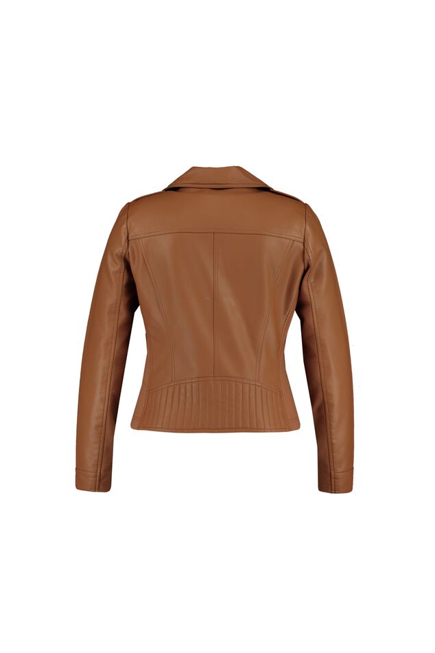 Chaqueta motera de cuero sintético image number 2