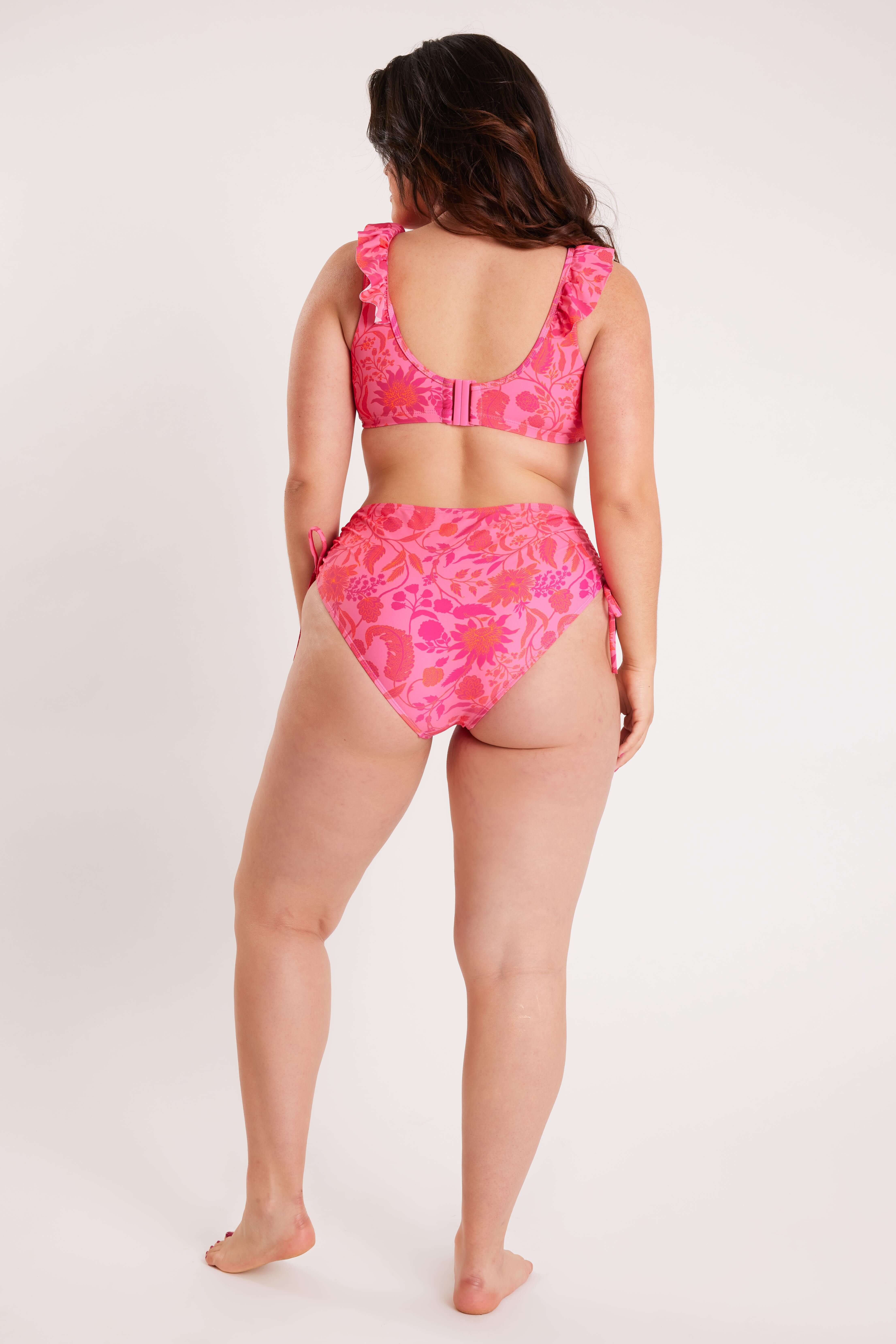 Braguita de bikini de talle alto con estampado image number 5