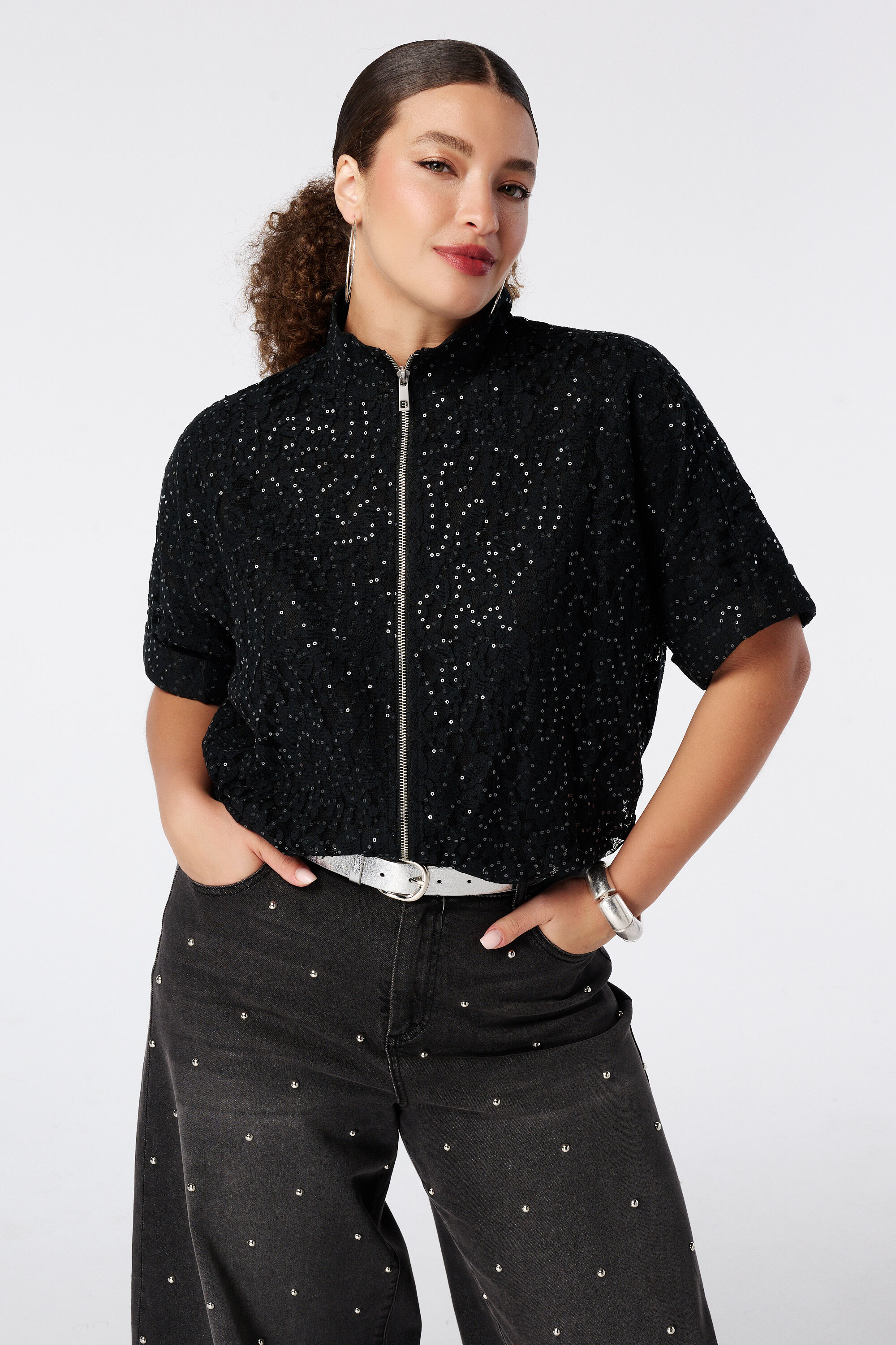 Chaqueta con lentejuelas