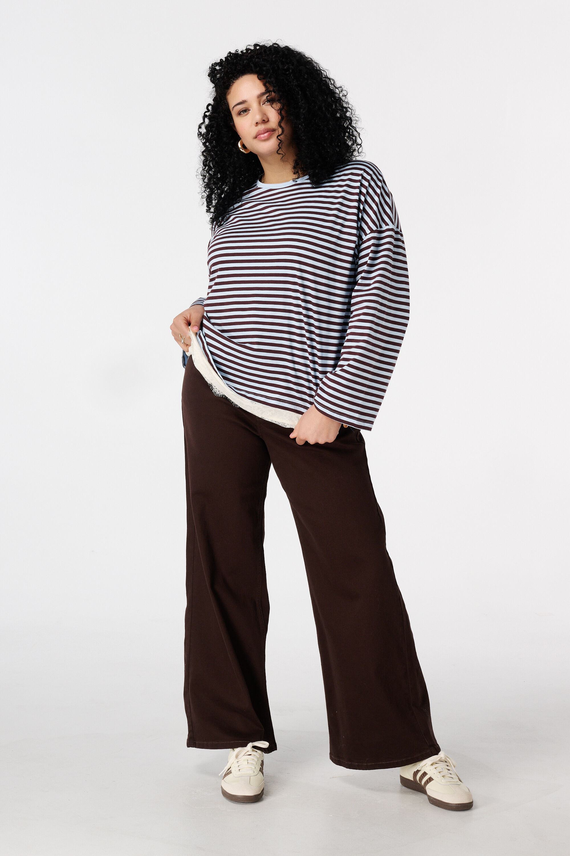 Top de manga larga a rayas image number 5