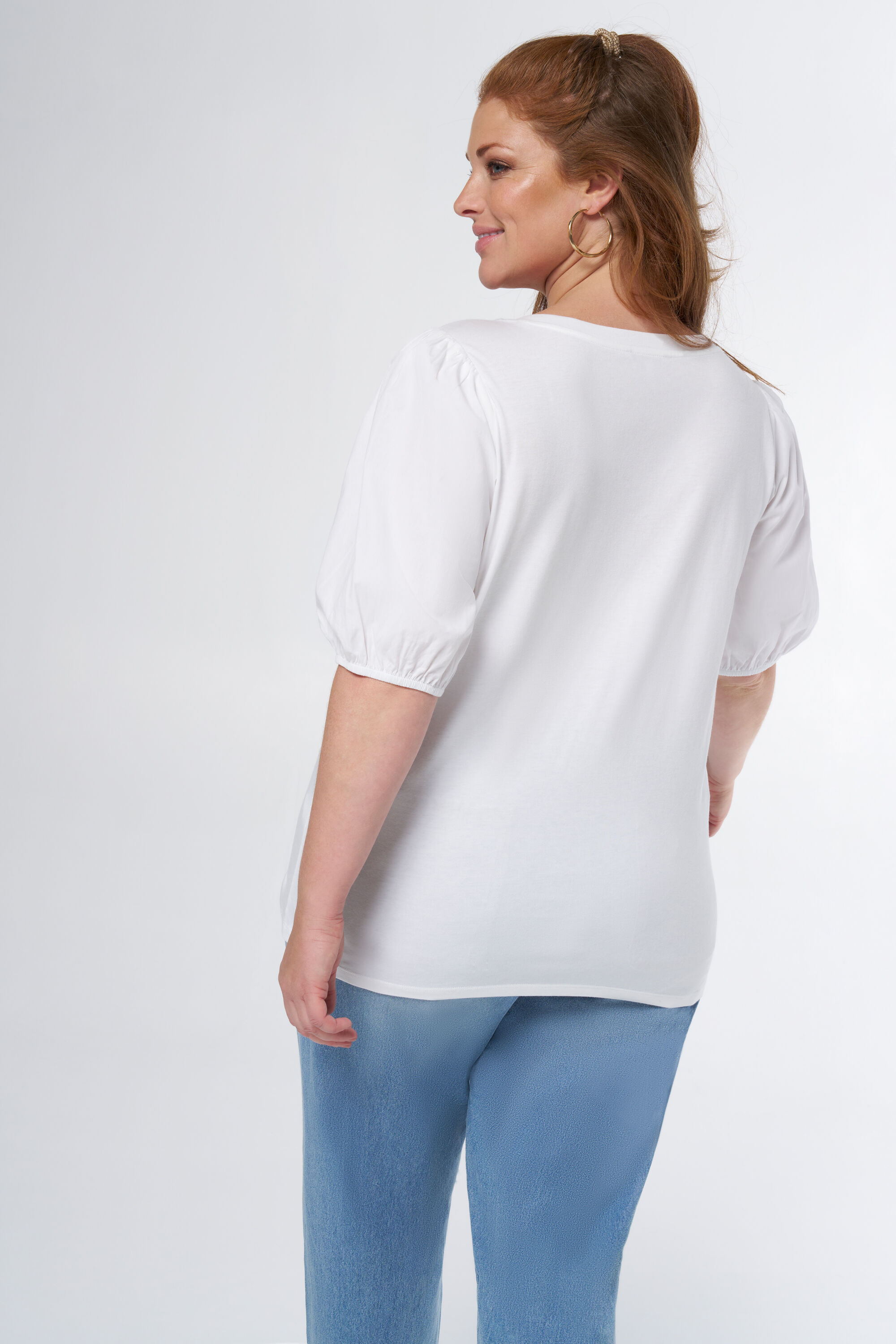 Top con manga abullonada image number 3