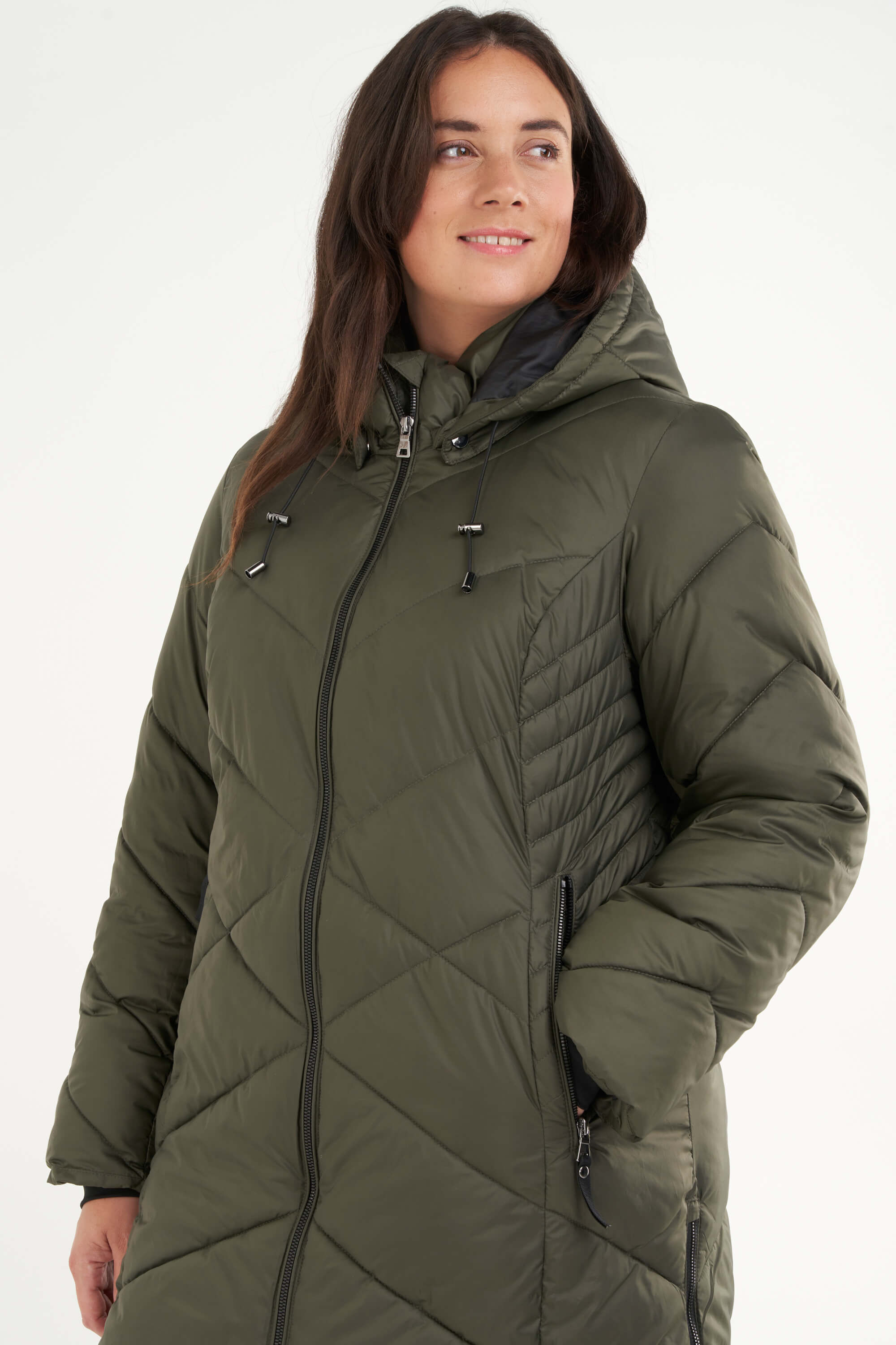 Chaqueta acolchada larga  image number 6