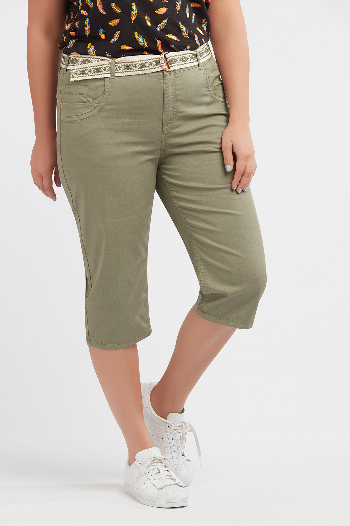 Pantalones pirata de algod&oacute;n image number 3