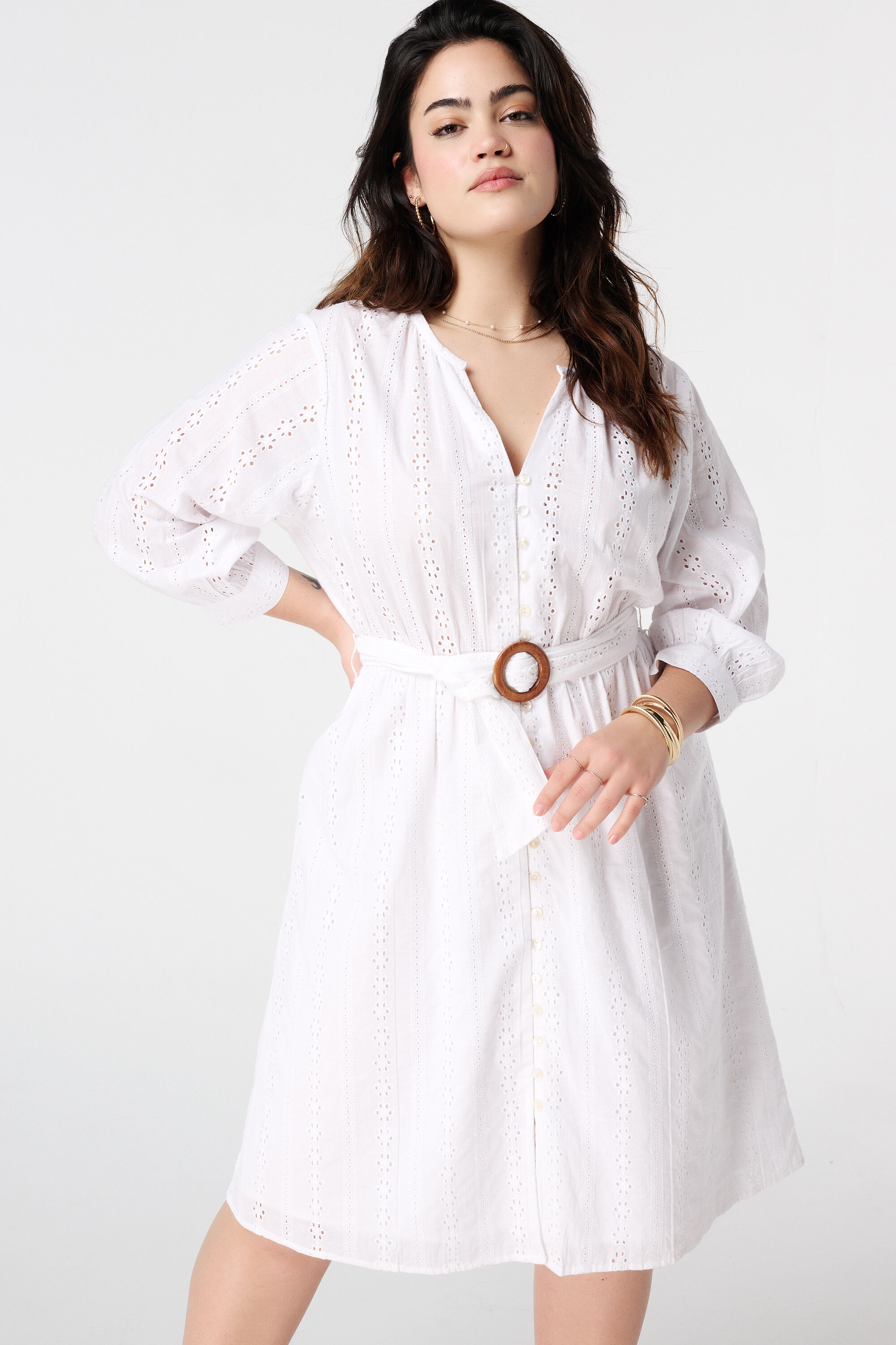 Vestido con bordado ingl&eacute;s image number 5