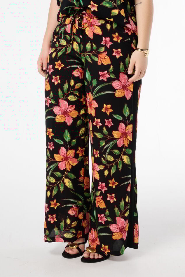 Pantalones con estampado tropical image number 5