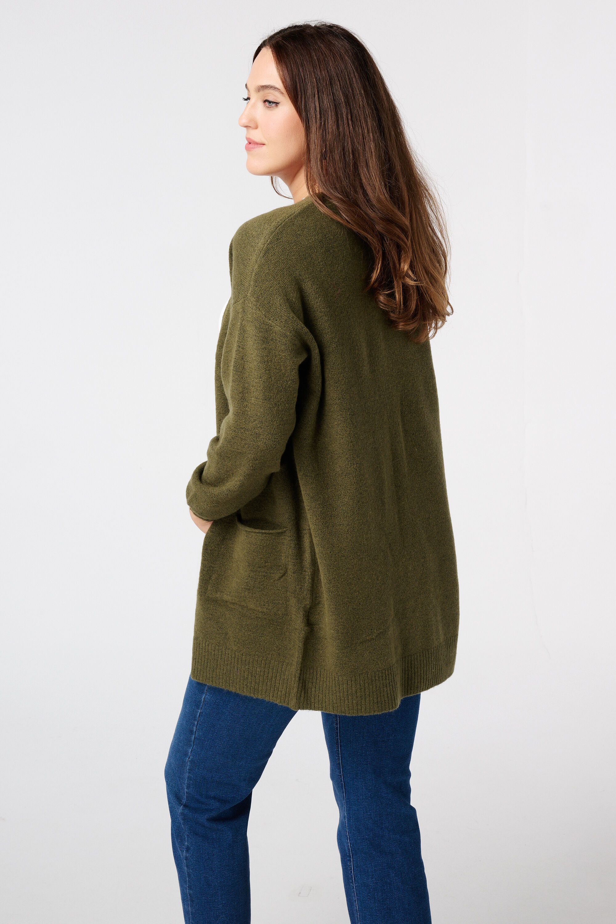 Chaqueta de punto media con bolsillos image number 3