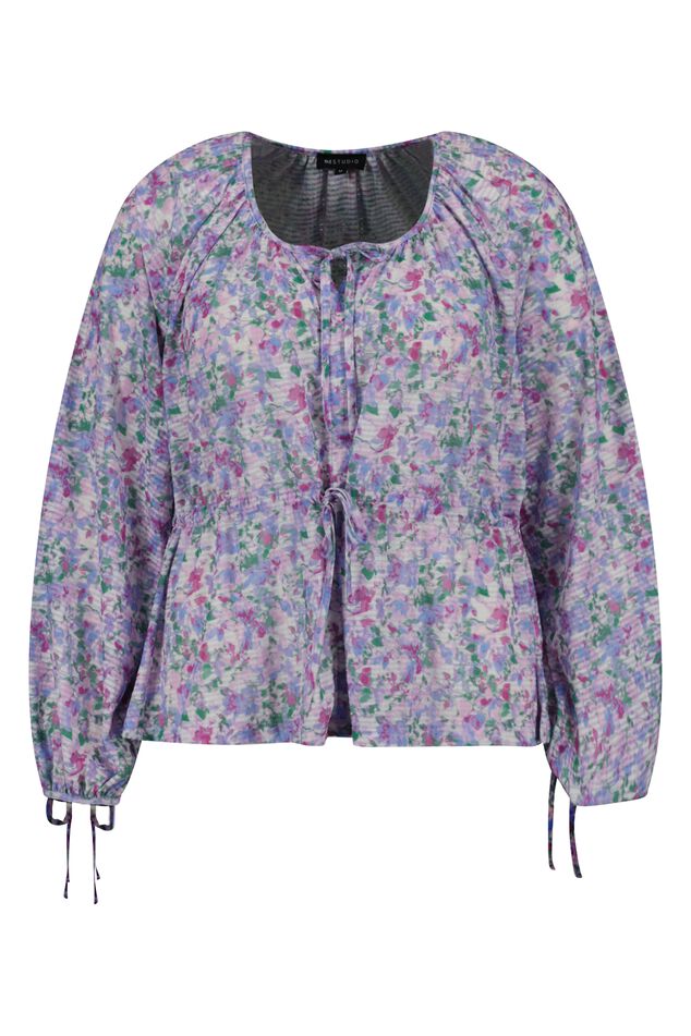 Top blusa con estampado floral image number 2