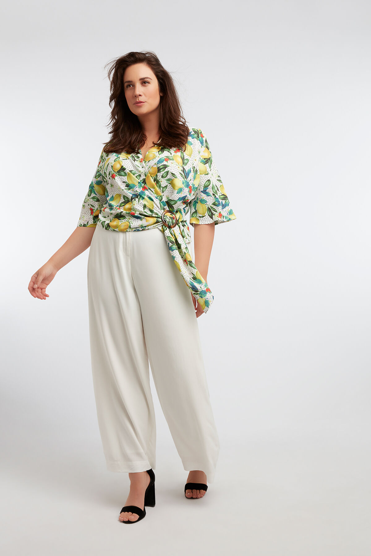 Pantalones de lino de pernera ancha image number 5