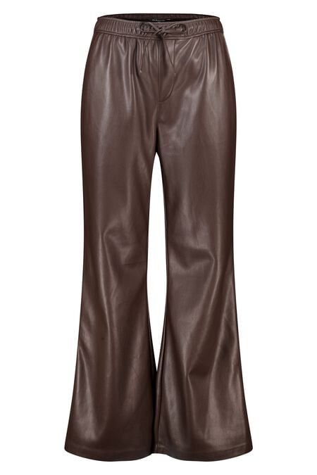 Pantalones anchos con raya lateral de PU