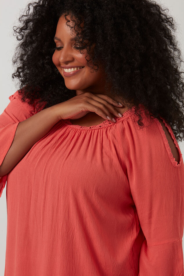 Blusa con manga campana image number 3