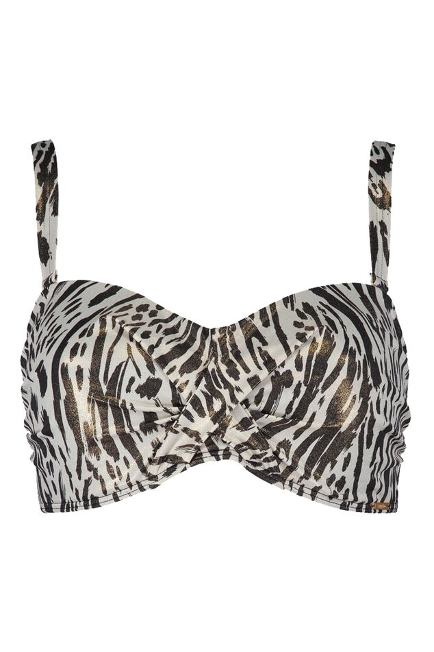 Top tipo bandeau con estampado animal - Gold rush image number 0