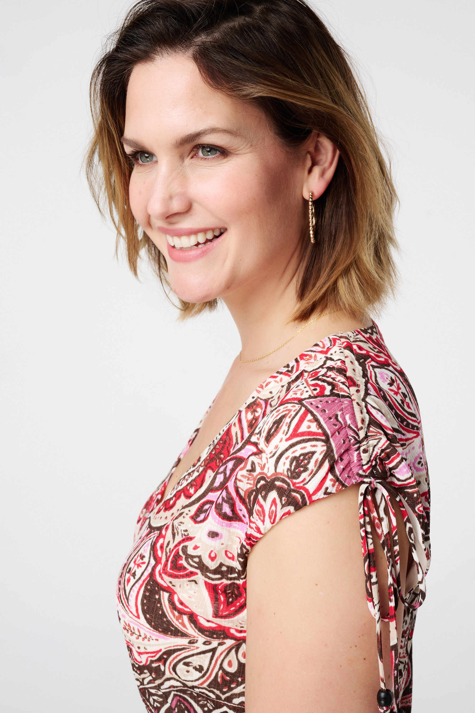 Vestido midi con estampado paisley  image number 5