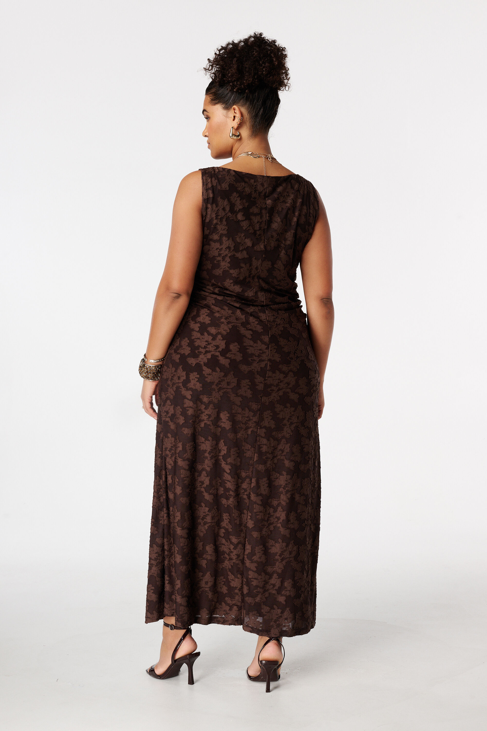 Vestido maxi jacquard image number 3