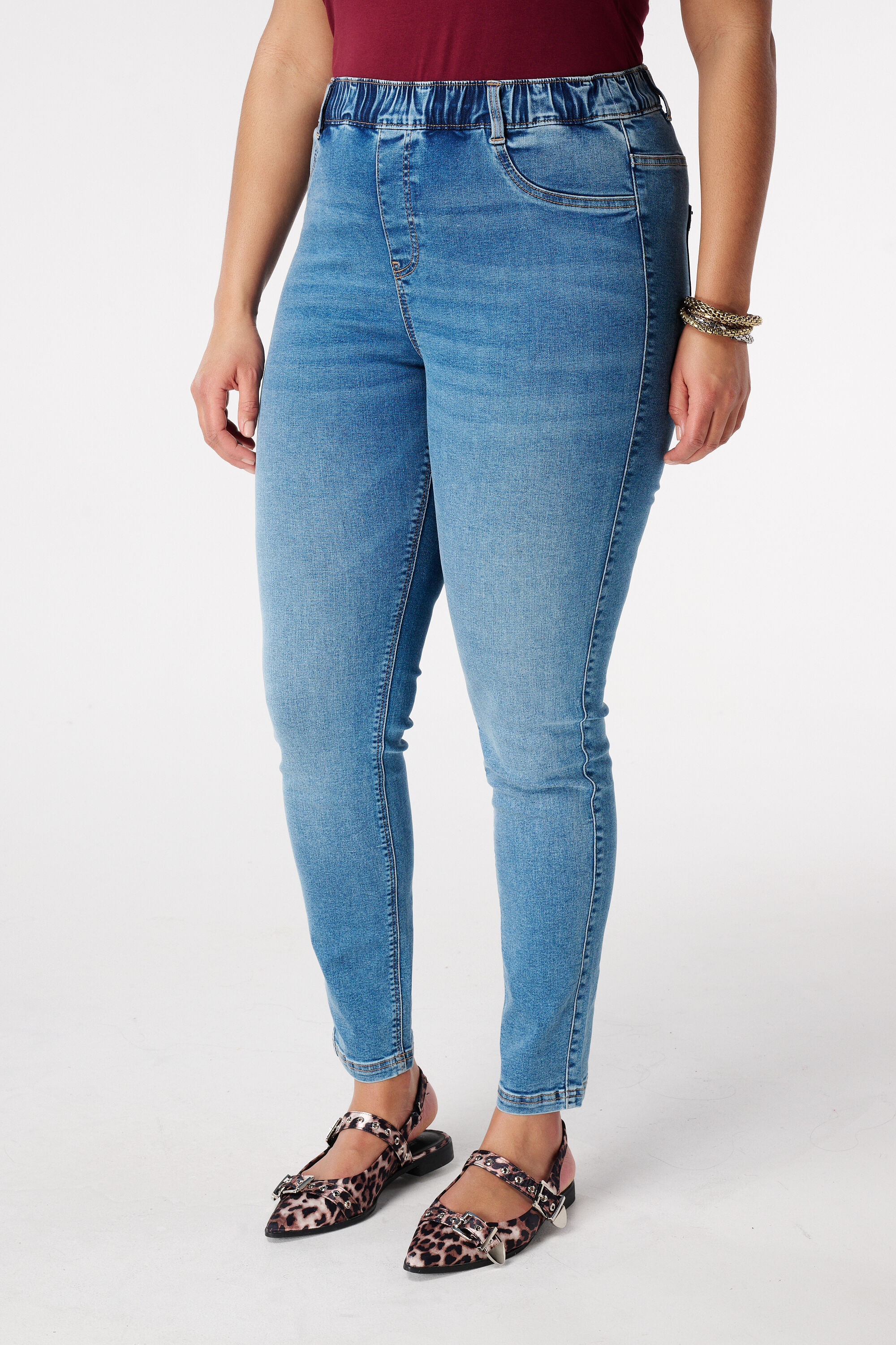 Treggings con aspecto denim image number 5