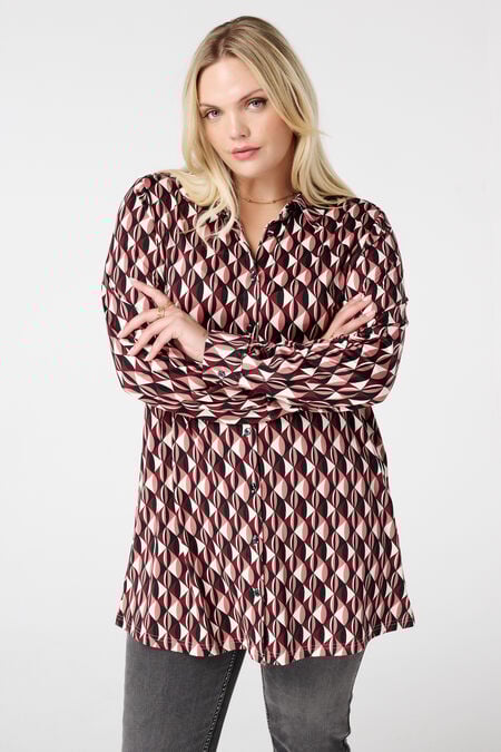 Blusa larga con estampado Blusa larga con estampado