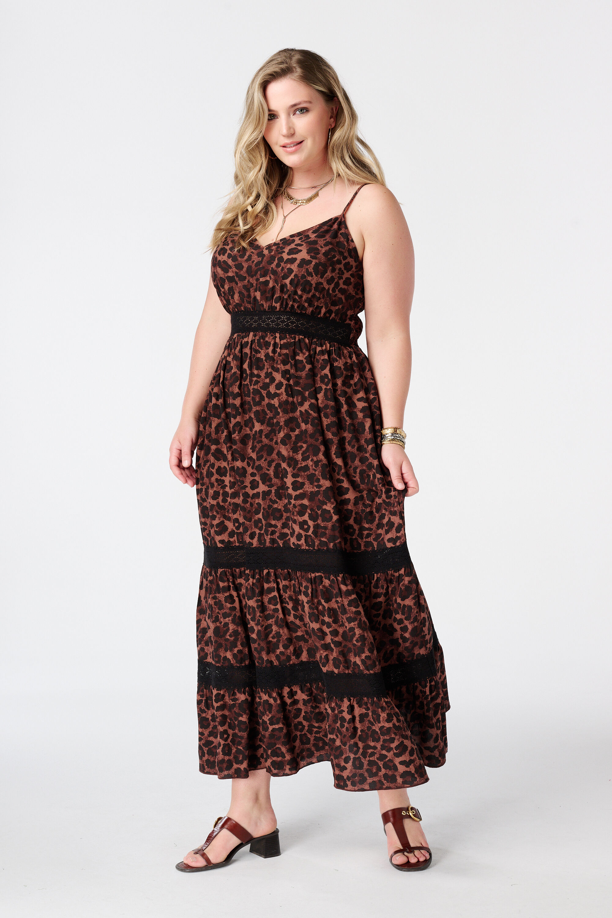 Vestido maxi con estampado