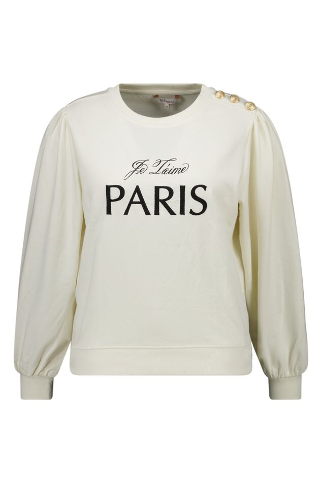 Suéter "París" y detalles de botones en el hombro. image number 1