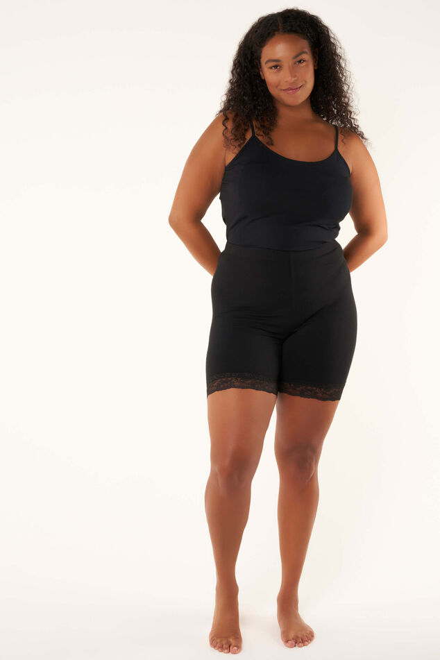 Leggings cortos con encaje image number 0