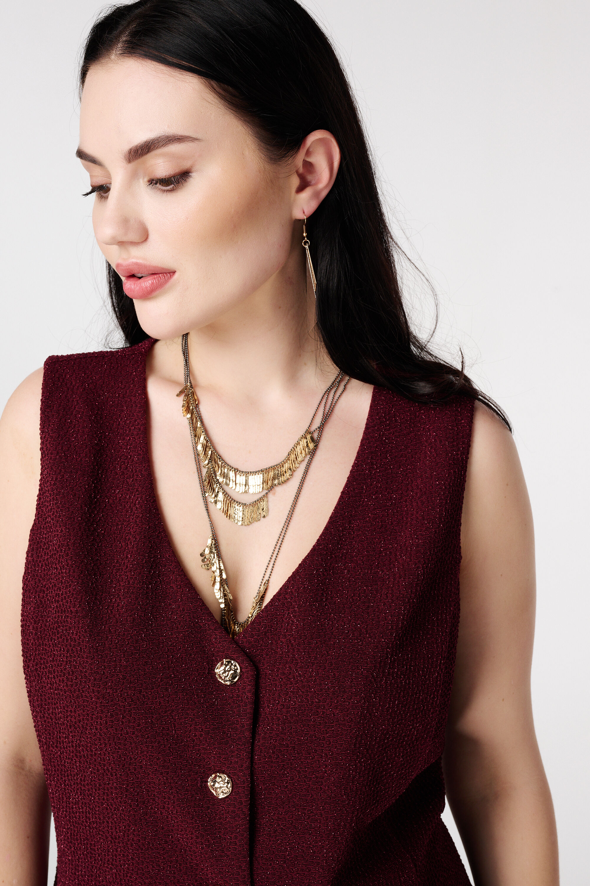 Chaleco con botones y lurex image number 4