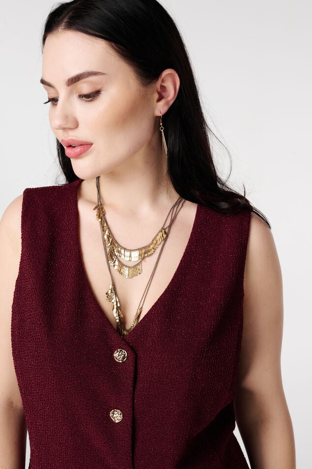 Chaleco con botones y lurex image number 4