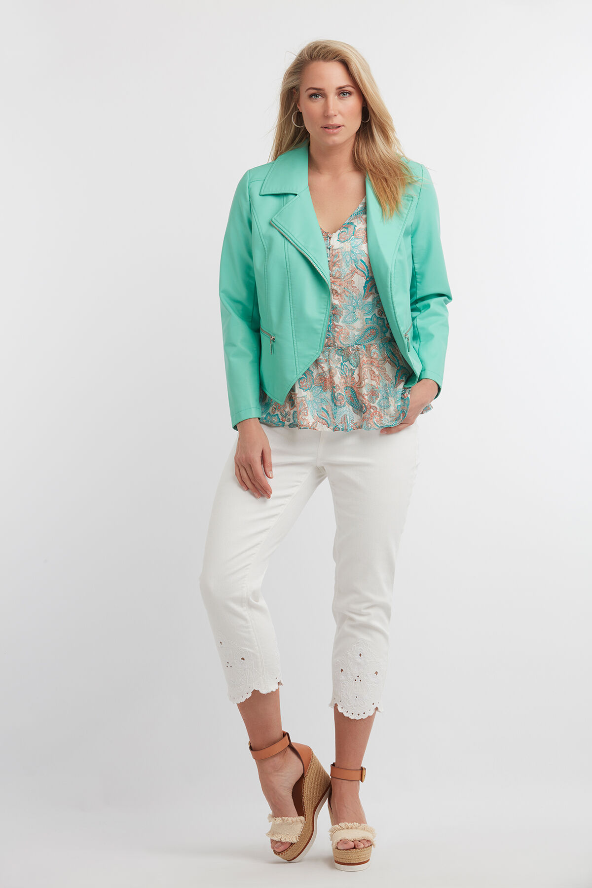 Chaqueta motera de cuero sint&eacute;tico image number 3