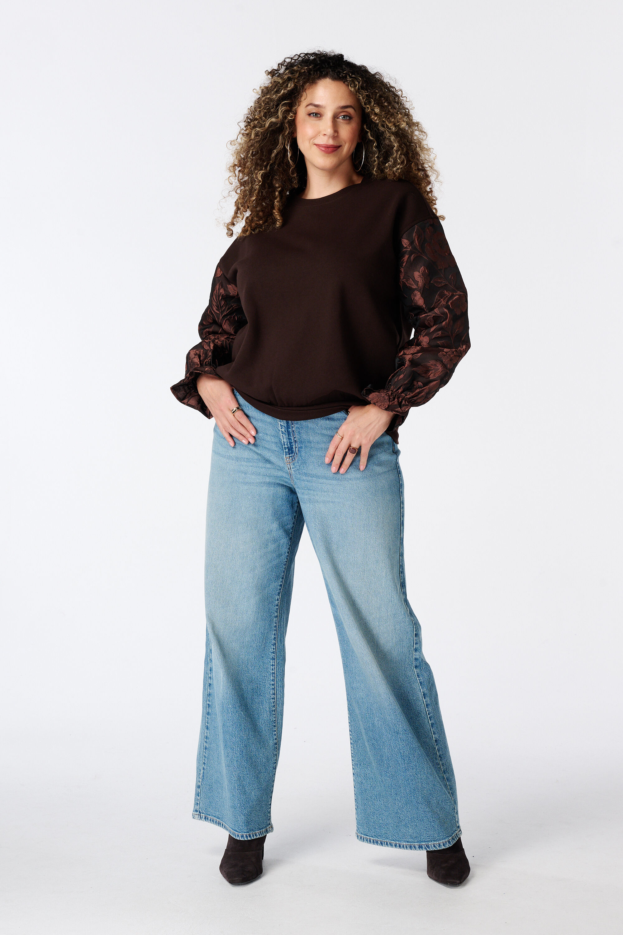 Sudadera con mangas de jacquard image number 5