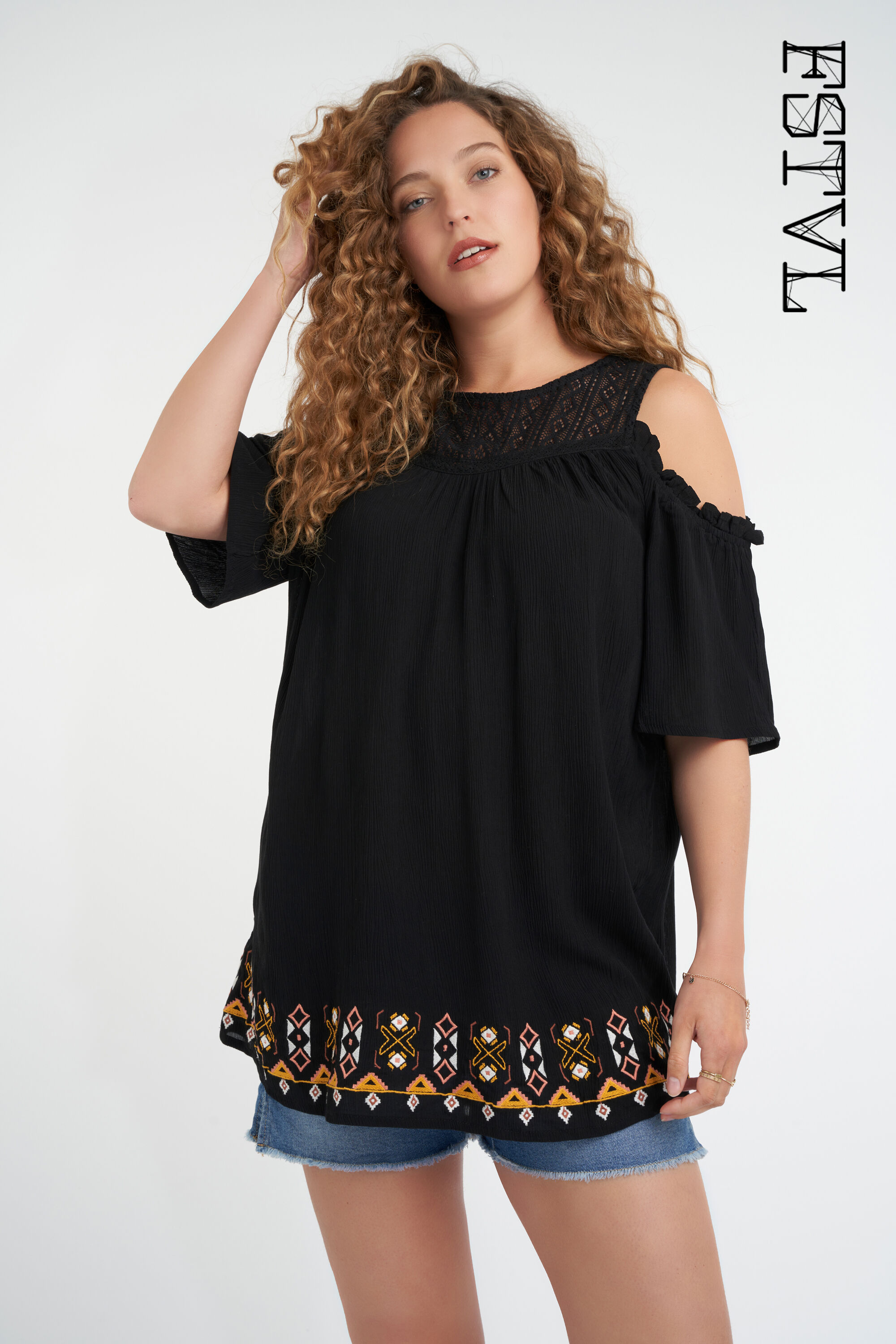 Mujeres Blusa con los hombros al aire MS Mode