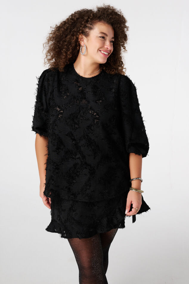 Blusa con mangas cortas abullonadas image number 0