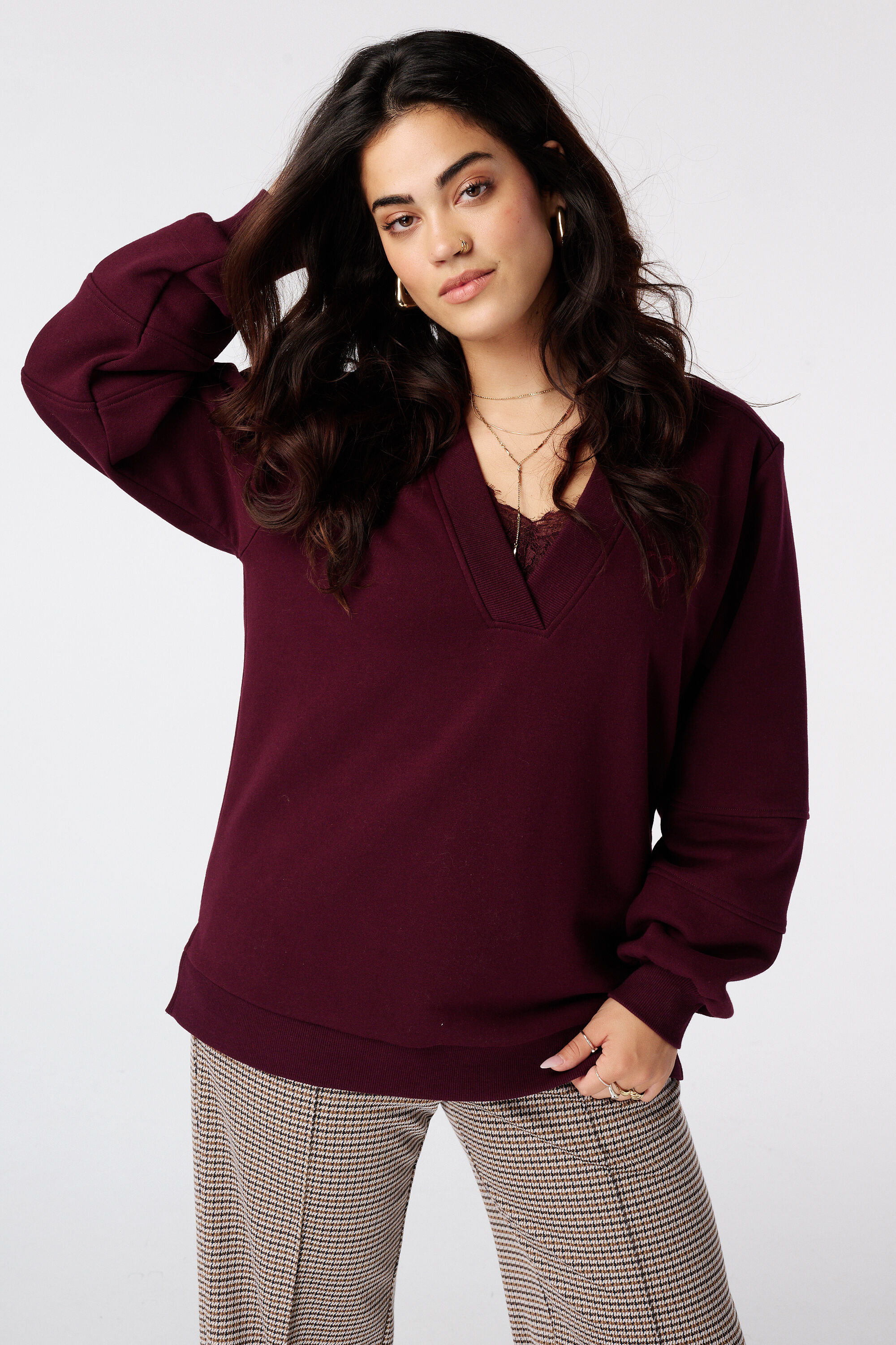 Sudadera con escote en V